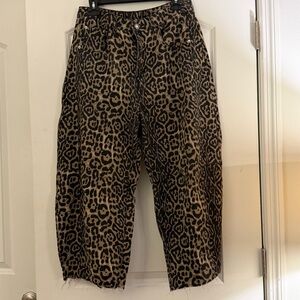 Leopard Barrel Jeans